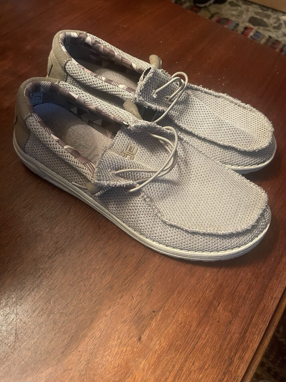 Hey Dude Men's Wally Sox SlipOn Shoes Comfortable & LightWeight Beige US 8 EU 41